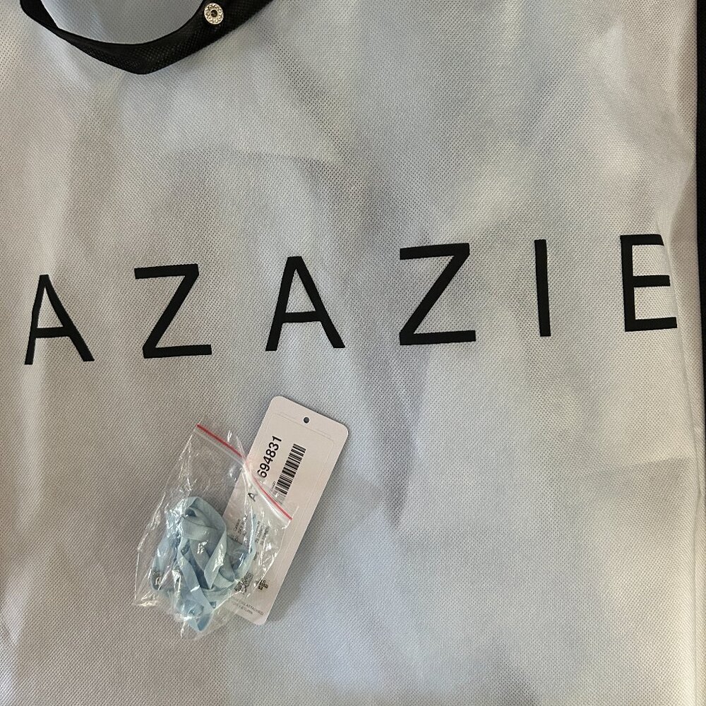 NWT Azazie Cassie Dress Sky Blue - Picture 3 of 4